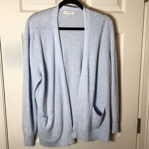 Peyton Primrose Light Blue Open Front Cardigan - Size XL